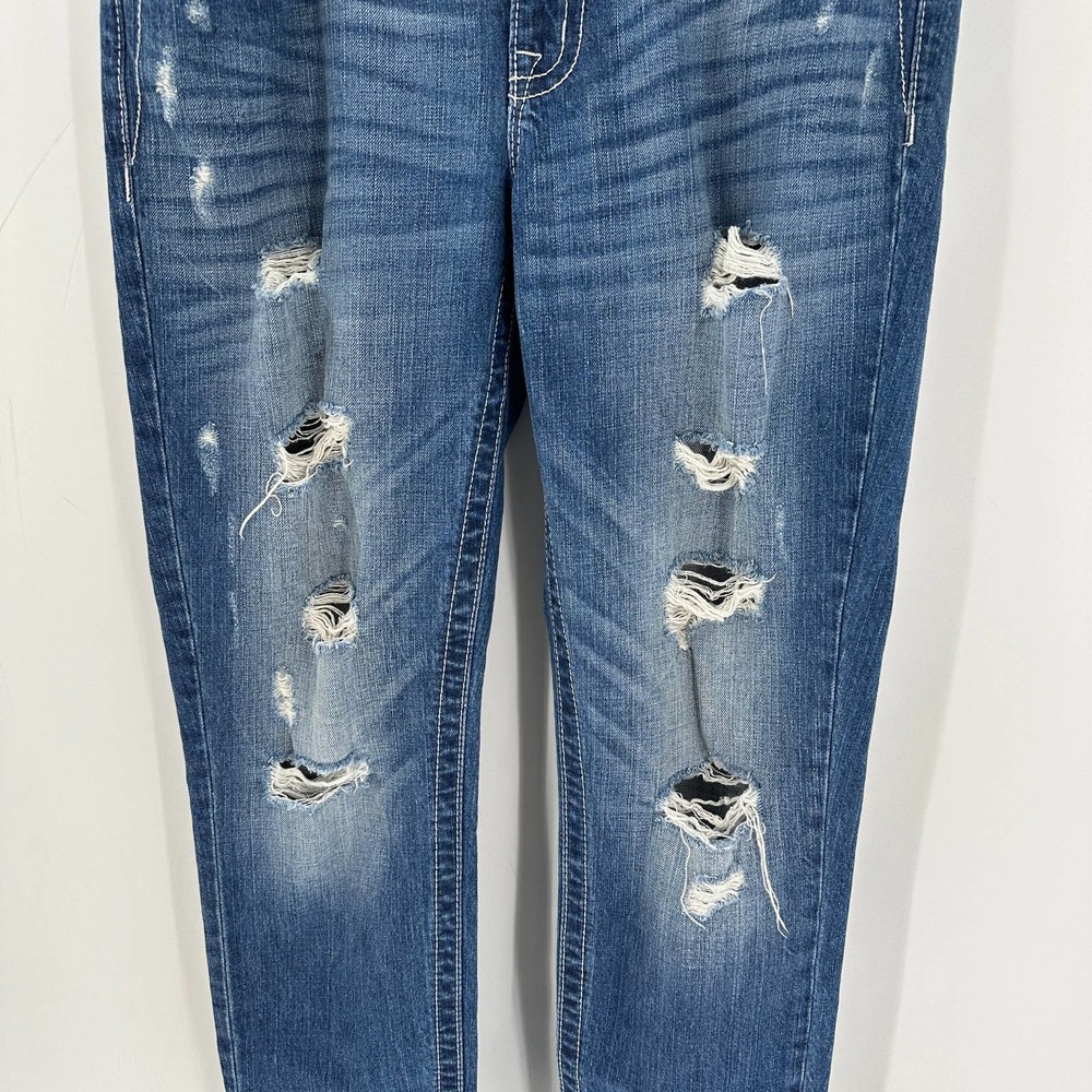 Miss Me Boyfriend Medium Wash Distressed Ankle Denim Jeans Women's Size 27 - Picture 5 of 15